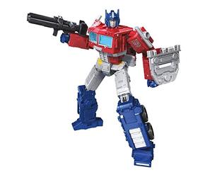 Transformers Generation War for Cybertron - Robot Leader Optimus Prime - 17,5cm - Jouet Transformable 2 en 1