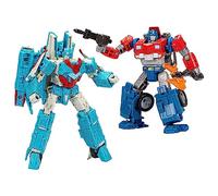 Transformers Generations Legacy Evolution Humble Origins, Pack de 2 Figurines Senator Shockwave Classe Voyageur (17,5 cm) et Data Clerk Orion Pax Classe Deluxe (14 cm)