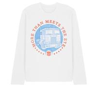 Transformers Generations Optimus Truck More Than Meets The Eye T-Shirt Unisexe à Manches Longues, Blanc, L