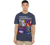 Transformers Generations Retro Villainous Decepticon Grid T-Shirt Unisexe, Bleu Marine, XXL