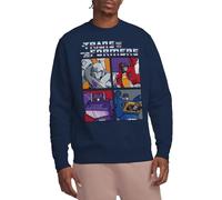 Transformers Generations Retro Villainous Decepticon Grid Unisex Sweatshirt, Navy Maillot de survêtement, Bleu Marine, S Mixte