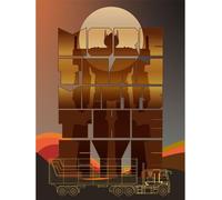 Transformers - Impression sur toile "More Than Meets The Eye" PM11679 (80 cm x 60 cm) (Gris/jaune doré/orange/marron/ambre)