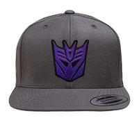 Transformers Officiellement sous Licence Decepticon 3D Patch Premium Snapback Cap (Gris Foncé), One Size