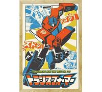 Transformers Optimus Prime Manga Poster de film avec cadre amovible Shinsuke® Maxi MDF hêtre et vitre en acrylique 61 x 91,5 cm