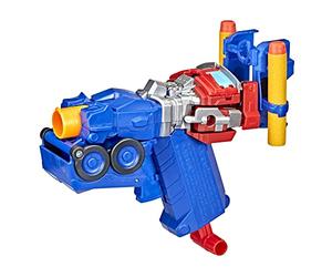 Transformers: Rise of The Beasts, Blaster Optimus Prime 2 en 1 avec Mode Figurine de 17,5 cm, dès 6 Ans