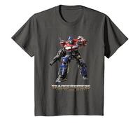 Transformers: Rise of The Beasts Optimus Prime Full Body T-Shirt, Enfant, Asphalte, 8 Ans