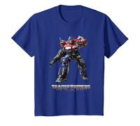 Transformers: Rise of The Beasts Optimus Prime Full Body T-Shirt, Enfant, Bleu Royal, 2 Ans