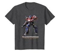 Transformers: Rise of The Beasts Optimus Prime Full Body T-Shirt, Enfant, Chiné Foncé, 10 Ans