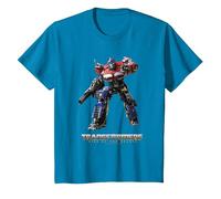 Transformers: Rise of The Beasts Optimus Prime Full Body T-Shirt, Enfant, Saphir, 12 Ans