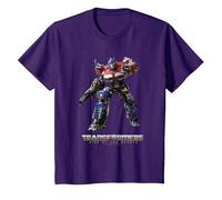 Transformers: Rise of The Beasts Optimus Prime Full Body T-Shirt, Enfant, Violet, 3 Ans
