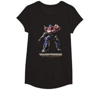 Transformers: Rise of The Beasts Optimus Prime Full Body T-Shirt, Fille, Noir, S