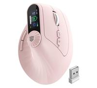 Transformers Souris verticale ergonomique avec écran LED et bouton de contrôle, souris verticale rechargeable sans fil, connectivité à 3 appareils (2,4 G + double Bluetooth), souris d'ordinateur pour