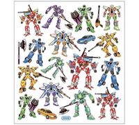 Creotime feuille d'autocollant transformateurs 16,5 x 15 cm 19 pièces Multicolore