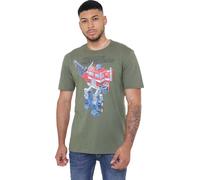 Transformers - T-shirt "Old School" pour homme TV1761 (L) (Vert militaire)