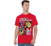 Transformers T-Shirt Unisexe Transformers Generations Retro Heroic Autobot Grid Unisexe T-Shirt Rouge, Rouge, 4XL