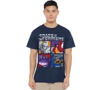 Transformers T-Shirt Unisexe Unisexe Transformers Generations Retro Villainous Decepticon Grid T-Shirt Bleu Marine, Bleu Marine, XL
