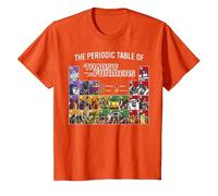 Transformers The Periodic Table of Transformers T-Shirt, Enfant, Orange, 10 Ans