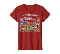 Transformers The Periodic Table of Transformers T-Shirt, Femme, Canneberge, M