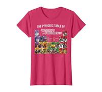 Transformers The Periodic Table of Transformers T-Shirt, Femme, Rouge Chiné, M