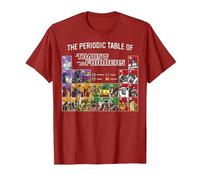Transformers The Periodic Table of Transformers T-Shirt, Homme, Canneberge, M
