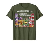 Transformers The Periodic Table of Transformers T-Shirt, Homme, Olive, M