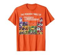 Transformers The Periodic Table of Transformers T-Shirt, Homme, Orange, M