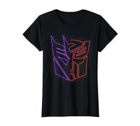Transformers: War for Cybertron Holographic Split Logo T-Shirt, Femme, Noir, M