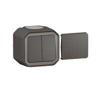 Legrand Transformeur réversible Plexo 069789L Anthracite Saillie