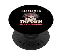 Transformez la Douleur en célébration (déclaration de Chagrin de Mort) PopSockets PopGrip Adhésif