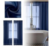 Transformez votre espace avec nos rideaux de fenêtre semi-transparents de couleur unie - Contrôle parfait de la lumière et moderne ! VGy719 (C, 150 x 250 cm)