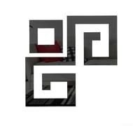 Transformez votre espace de vie avec ces autocollants muraux en acrylique 3D élégants à faire soi-même (6 noirs)