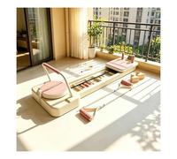 Transformez Votre Maison, lit de Base Pliable for Pilates avec fonctionnalités de Yoga et de Musculation(Pink)