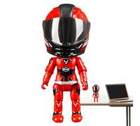 Transforming Figure Motorcycle Toy - 3D Q Version Action Figure, Detailed Collectible Figurine with Movable Joints | Motorcycle Model Rider Doll for Kids, Desk Decoration, Creative Transformation Toy