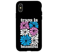 Transgender Floral Retro Flowers Trans Pride Colors Boho Coque pour iPhone X/XS