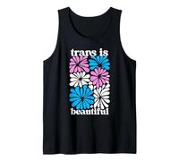 Transgender Floral Retro Flowers Trans Pride Colors Boho Débardeur