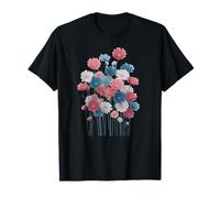 Transgender Floral Watercolor Flowers Trans Pride Colors T-Shirt