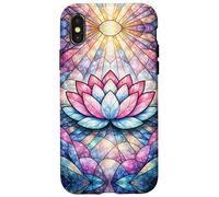 Transgender Lotus Flower Trans Pride Stained Art Cute Coque pour iPhone X/XS