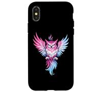 Transgender Owl Bird Trans Pride Flag Colors Tattoo Style Coque pour iPhone X/XS