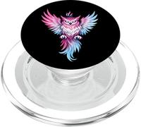 Transgender Owl Bird Trans Pride Flag Colors Tattoo Style PopSockets PopGrip pour MagSafe
