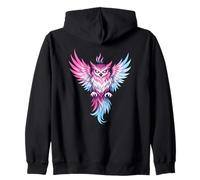 Transgender Owl Bird Trans Pride Flag Colors Tattoo Style Sweat à Capuche