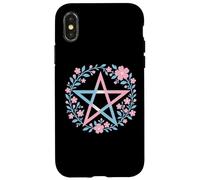 Transgender Pentagram Wiccan Pagan Trans Pride Flag Boho Coque pour iPhone X/XS