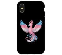 Transgender Phoenix Bird Trans Pride Flag Rising From Ashes Coque pour iPhone X/XS