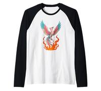 Transgender Phoenix Bird Trans Pride Flag Rising from Ashes Manche Raglan