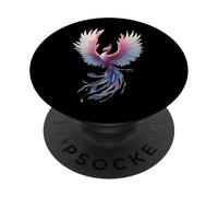 Transgender Phoenix Bird Trans Pride Flag Rising From Ashes PopSockets PopGrip Adhésif