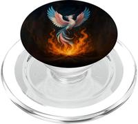Transgender Phoenix Bird Trans Pride Flag Rising from Ashes PopSockets PopGrip pour MagSafe