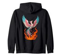 Transgender Phoenix Bird Trans Pride Flag Rising from Ashes Sweat à Capuche