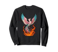 Transgender Phoenix Bird Trans Pride Flag Rising from Ashes Sweatshirt