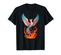 Transgender Phoenix Bird Trans Pride Flag Rising from Ashes T-Shirt