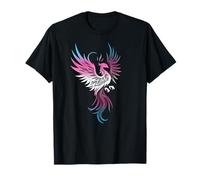 Transgender Phoenix Bird Trans Pride Flag Rising from Ashes T-Shirt