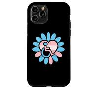 Transgender Pride Disabled Wheelchair Heart Flower Petals Coque pour iPhone 11 Pro